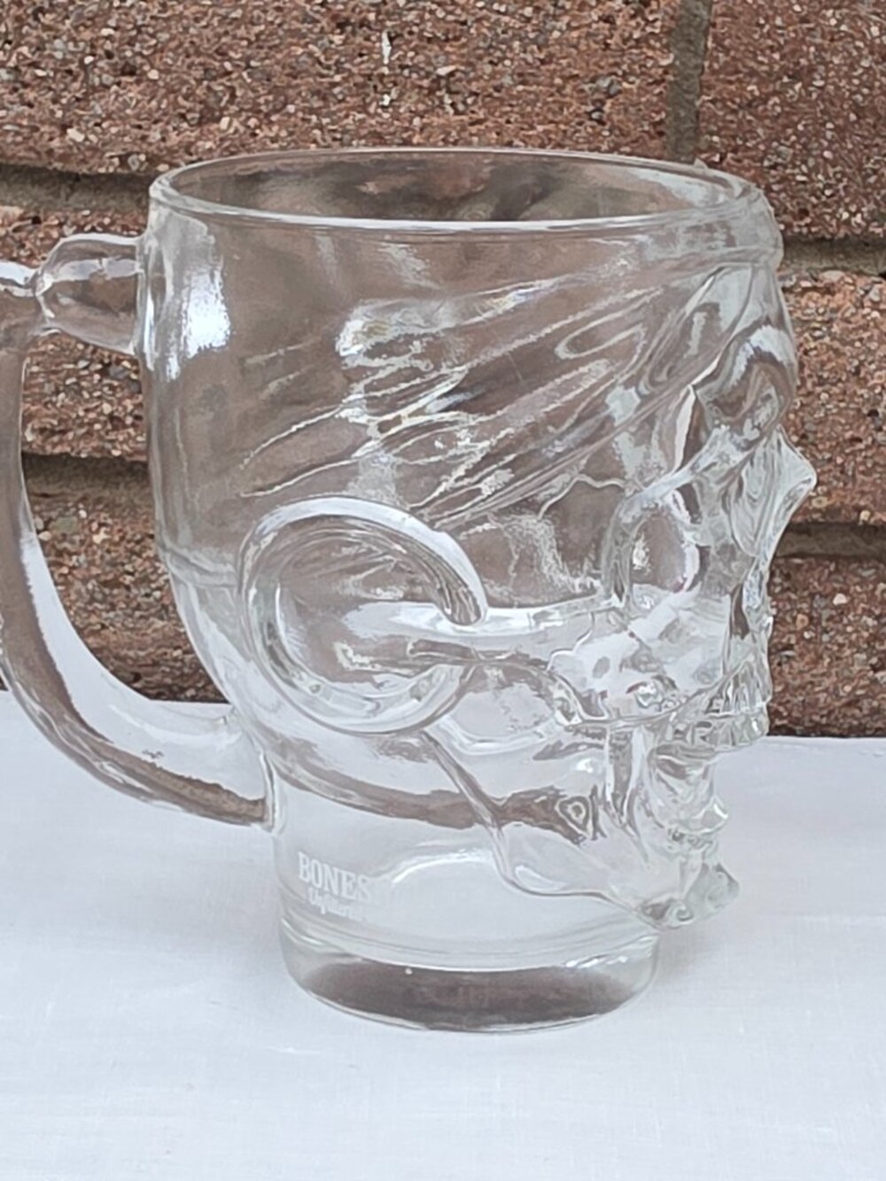 Boneshaker Unfiltered India Pale Ale Skull Glass Beer Mug Stein White Logo Print - Picture 5 of 11